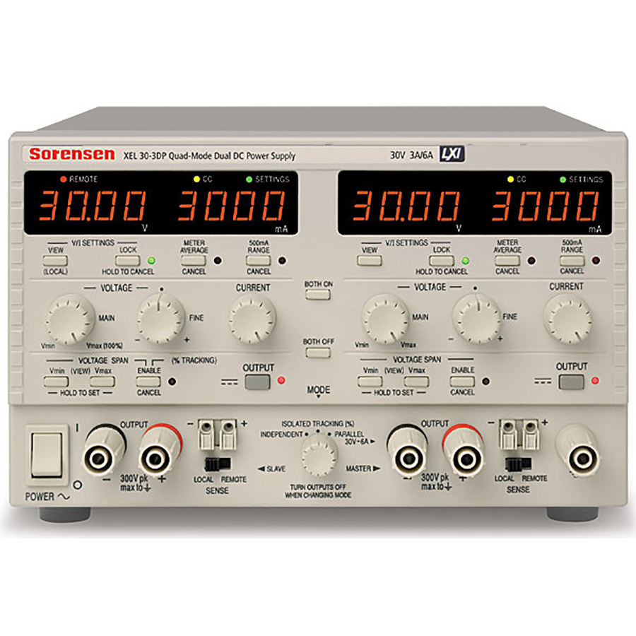 TestEquity: Sorensen XEL30-3DP DC Linear Power Supply, Dual Output