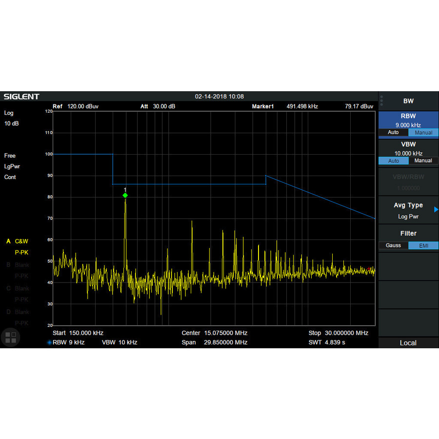 Siglent SVA1000X-EMI EMI Measurement Kit Software Option, SVA1000X Series