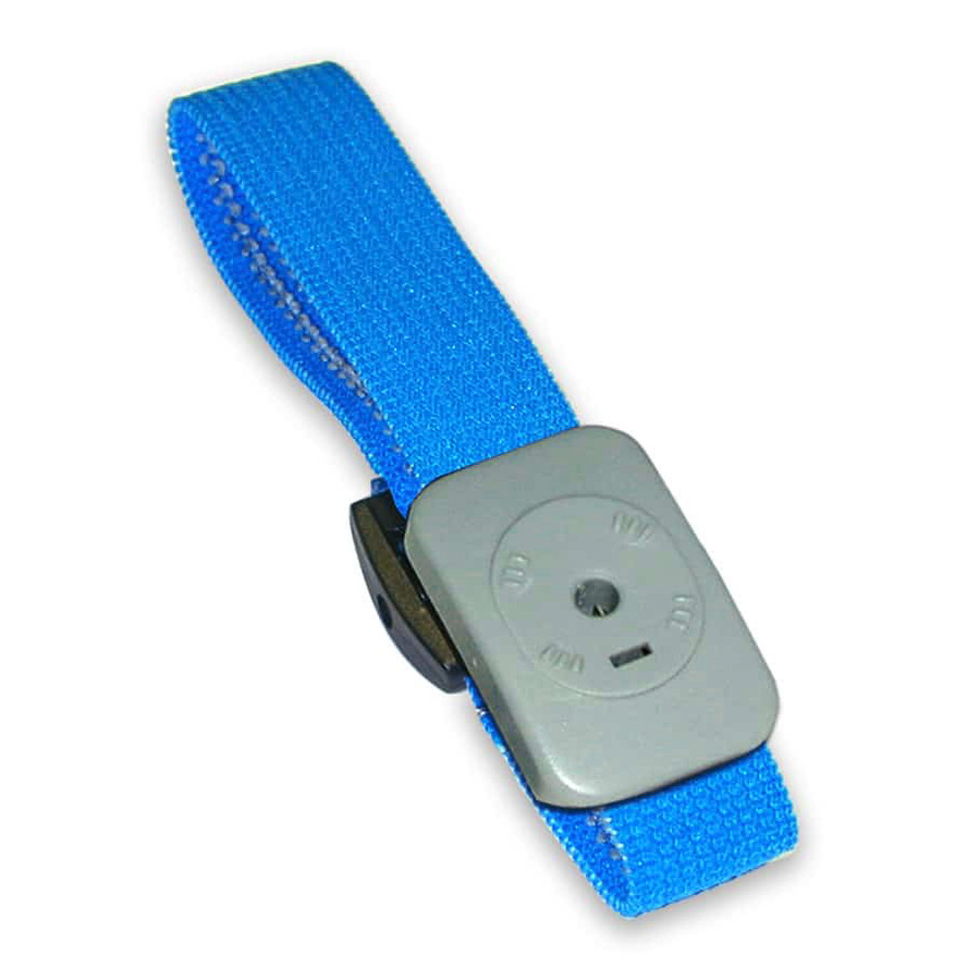 Techni-Pro TNP-WRST-ADFAB-EA Dual Conductor Wrist Strap, Fabric, Adj. , Blue