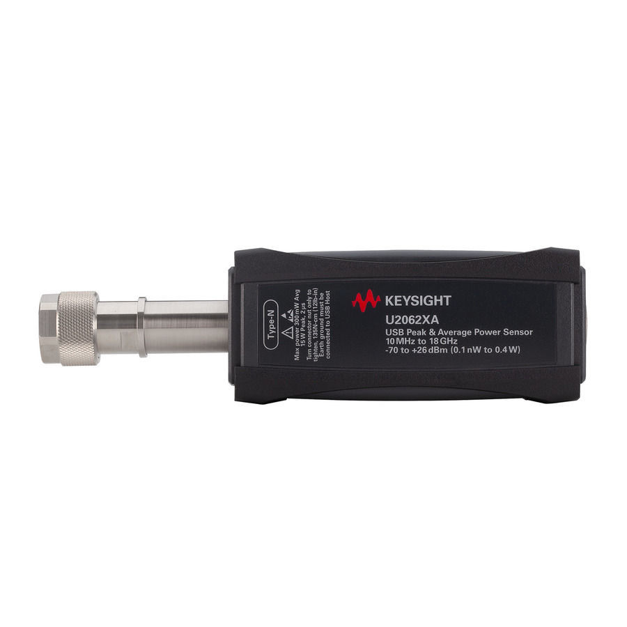 Keysight U2062XA/100/U2000A-301 Wide Dynamic Range Average, Peak Power Sensor, 10 MHz - 18 GHz, USB