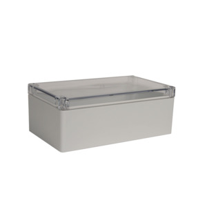 Bud Industries PN-1334-AC IP68 NEMA 6P Box, Clear Cover, 7.9x4.7x3 in ...