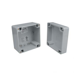 Bud Industries PN-1344-AC IP68 NEMA 6P Box, Clear Cover
