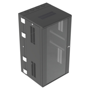 Panduit PZWMC26W Wall Mount Enclosure, Windowed Door, Steel, 26 RU ...