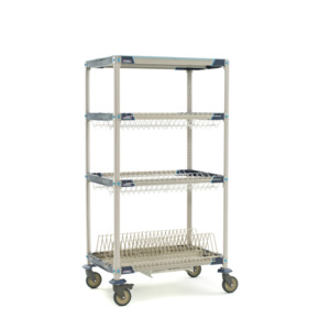 MetroMax i Mobile Drying Rack with Two Drop-Ins, One Tray Rack, One Bulk  Shelf and Drip Tray - Metro