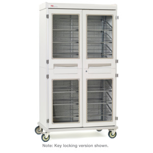 Metro SXRD76MXD6 Starsys XD Extra Deep Mobile Supply Cabinet, Double Wide, Solid Doors, Code Locking