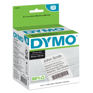 Labelcity 123500 / Dymo 30336 White 1 x 2-1/8 Multipurpose Labels