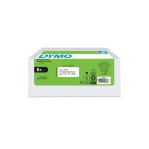 DYMO LabelWriter Label, 30572, White Address Label, 1-1/8 x 3-1/2