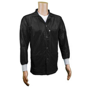 Transforming Technologies JKC9023BK ESD Jacket, Lapel Collar, Knit 