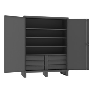 Durham Mfg HDCD246078-6B95 Storage Cabinet, 4 Shelf, 6 Drawer, 60