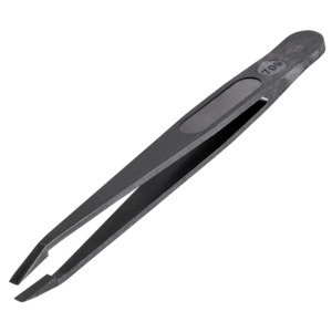 Techni-Pro 709.CF ESD Full Plastic Tweezers, Style 709, Carbon Fiber, Very  Fine, Flat, 4.5