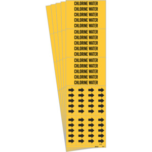 TestEquity: Brady 172555 CHLORINE WATER Pipe Marker Style 3C with