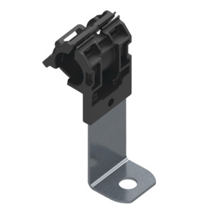 Hellermann Tyton North America 151-01461 Ratchet P Clamp, 0.52"-0.77" Bundle Dia., 90 Degree Long L, 0.405" Hole Diameter, PA66HIRHSUV, Black, 1.37" W, 5.1100000000000003" L (Pack of 200)