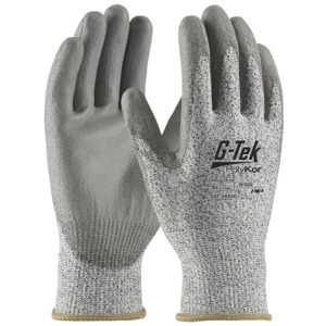 G-Tek 16-530/XL Gloves, Seamless Knit PolyKor, Polyurethane Coat 