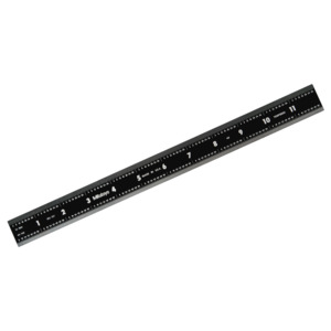 Mitutoyo 182-126 Ruler, Rigid, 12/300mm, 1 Wide, Stainless Steel, Satin  Chrome Finish, Series 182