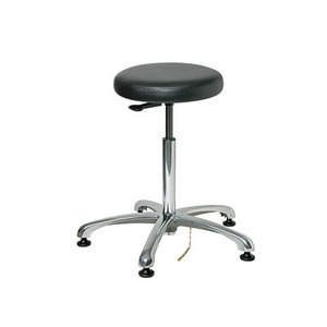 Bevco 3350E-V Bevco Versa ESD Vinyl Stool, Polished Aluminum Base, ESD ...