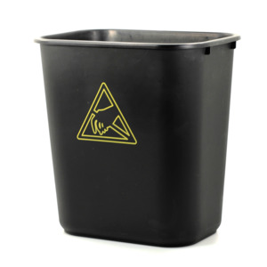 Botron B17157 ESD-Safe Conductive Plastic Trash Can, 7 Gallon | JensenTools