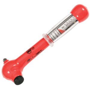 Wiha 30114 Ratcheting Torque Wrench, Insulated, Locking Endcap, 1