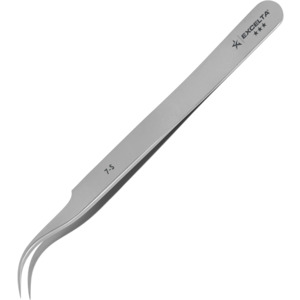 Excelta 7-S Tweezers, Style 7s, High Precision, Curved, Stainless Steel ...