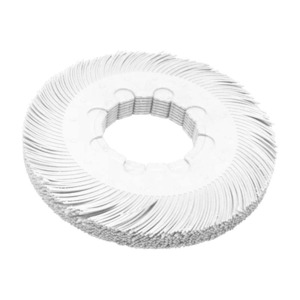 3M Radial Bristle Discs – 1 Inch, 120 Grit, White, Pack Of 6 With Mandrel, USA Made For Surface Finishing