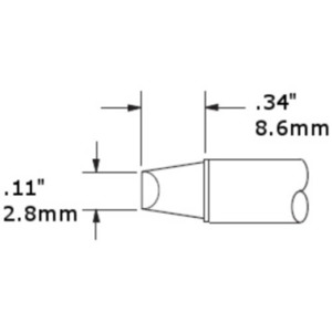 Metcal Sttc-103 Soldering Tip Sttc Chisel .12