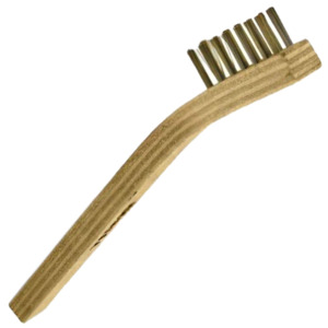 Gordon Brush 3 x 7 Row 0.006 Brass Bristle and Plywood Handle Scratch Brush  30BG-12