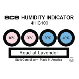 SCS 51015HIC125 Humidity Indicator Card, 3 Spot, 5%, 10%, 15%, 3 , 2 ,  Moisture Barrier Bags