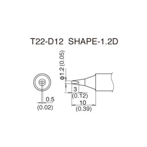 Buse De Soudure HAKKO T22-BL Conique - Rayon 0,2 Mm, Longueur 15 Mm, Compatible FM-2030/2031, Neuve
