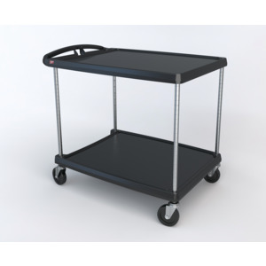 Metro MY2636-25BU myCart Polymer Utility Cart, 2-Shelf, Blue