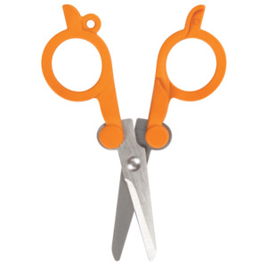 Fiskars 195160-1010 Travel Folding Scissors, 6 Inch, Orange, White