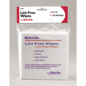 ACL Staticide 8099 Lint-Free Wipes 9 x 9, 10 Height, 1 Width, (Pack of 600)