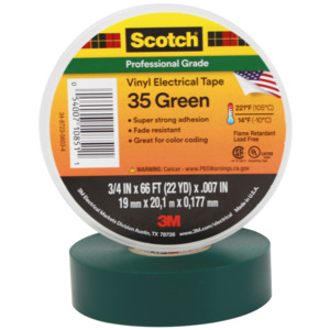 Scotch® Vinyl Color Coding Electrical Tape 35, 3/4 in