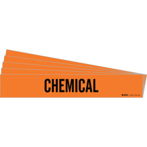 TestEquity: Brady 171897 CHEMICAL Pipe Marker Style 1HV Black on Orange ...