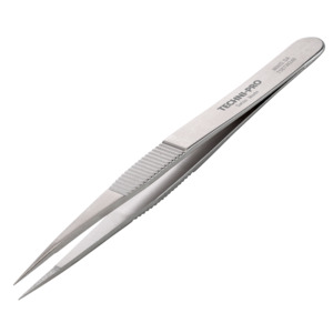 Stainless Steel High Precision Tweezers Style 00D with Serrated Handles and  Thick, Strong, Linearly Serrated Tips