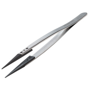 Techni-Pro 709.CF ESD Full Plastic Tweezers, Style 709, Carbon Fiber, Very  Fine, Flat, 4.5