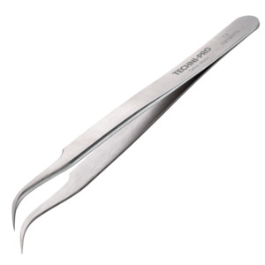 Techni-Pro 758TW7770 High Precision Tweezers, Style 7, SS, curved,Very  Fine,4.7