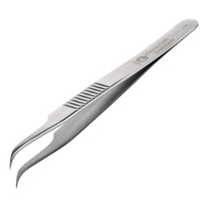 Techni-Pro 758TW7770 High Precision Tweezers, Style 7, SS, curved,Very  Fine,4.7