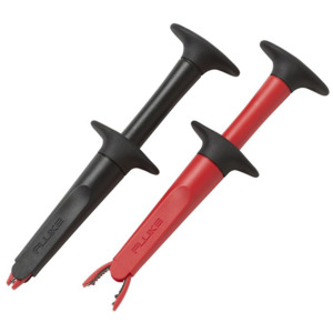 Fluke AC283A Pincer Clips, One Pair Red and Black, 11.4cm Shaft, For Use  With TL222/TL224 Series