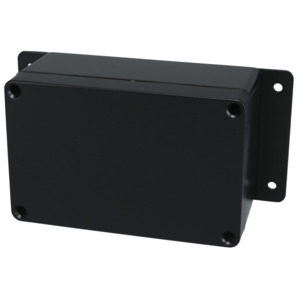 Bud Industries AN-2814-AB Aluminum Enclosure, Flanges, Black, 4.9x3.1x2 ...