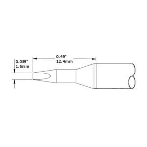 Metcal CVC-8CH0015A Soldering Tip, 800 Series, CVC Cartridge, Bevel ...