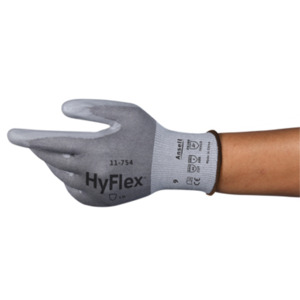 Ansell 842186 Gloves, Polyurethane, Gray, 2X-Large, Pair, HyFlex 