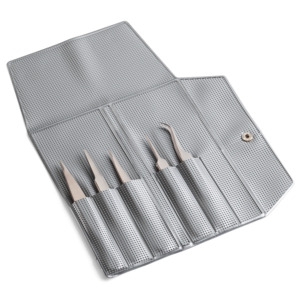 Setx4 100% Anti-magnetic QUARTZ Tweezers SET and Anti-acid N35 N52