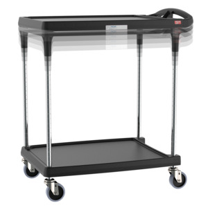 Metro myCart MY2636-35BL Black Utility Cart with Three Shelves and