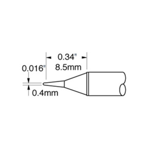 Metcal STTC-845PLL Sharp Conical Soldering Cartridge, 0.4 x 8.5 mm ...