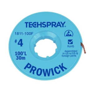 Techspray 1811-100F Solder Wick, Pro Wick, Type R Rosin
