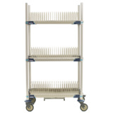 Metro PR36VX2-XDR I Mobile Drying Rack with Three Tray Racks and Drip Tray, 26x38x68