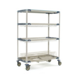 MetroMax i Mobile Drying Rack with Three Tray Racks and Drip Tray - Metro