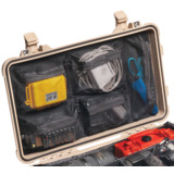 TestEquity: Pelican 1519 Lid Organizer, 5 Mesh Pockets, Simulated