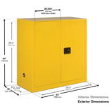 Eagle Flammable Liquid Safety Storage Cabinet Bi-fold self-closing