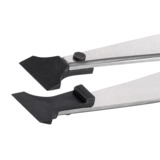 Ideal-Tek 2ACFR.SA.1 - Plastic Replaceable Tip Tweezers, Carbon Fiber, Round  Tip, 5.12