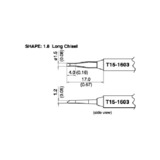 Hakko T15-1605 30° Bent Chisel Solder Tip, 1.5mm